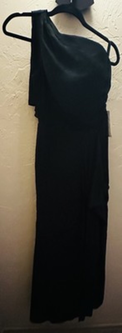 Witness Of Love black formal dress one shoulder Prom Dress Sz 4